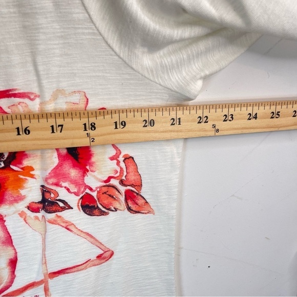 Tommy Bahama Women’s 3/4 Sleeve Floral Pelican White Lightweight Top Shirt - Picture 10 of 10